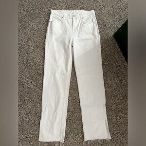 GAP mid rise white jeans